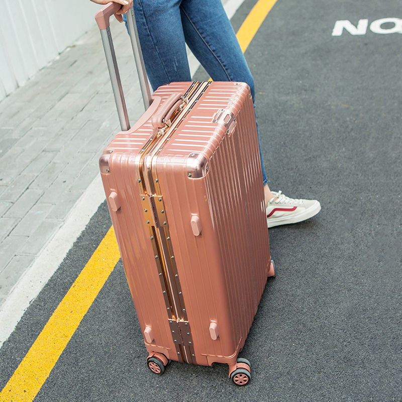 Draw bar box trunk Aluminum frame box Korean Edition Universal wheel Male student password suitcase 26 inch 24 Inch small freshin the Leather/Lady bags/Men's bag, Suitcase category - from Buy2taobao.com to provide professional Taobao agent buy service