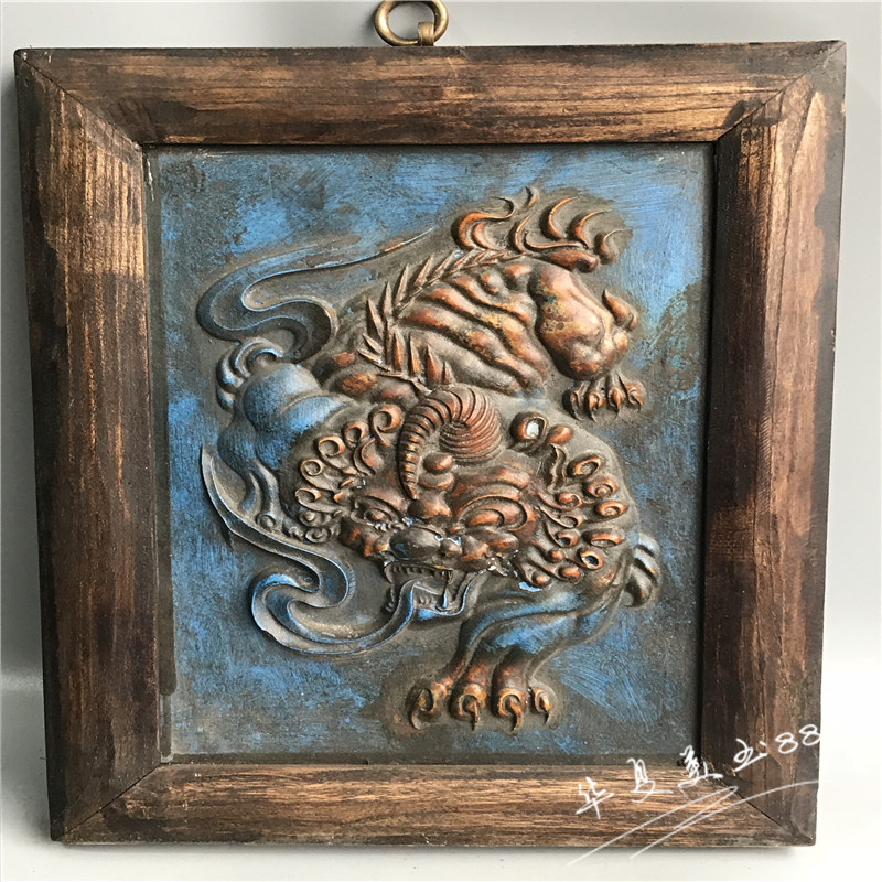 仿古玩古董做旧玉石实木框绿松石瓷板画装饰挂画中堂屏风壁画古兽在类目 家居饰品, 装饰画, 现代装饰画中 - 来自Buy2taobao.com提供专业的淘宝代购服务