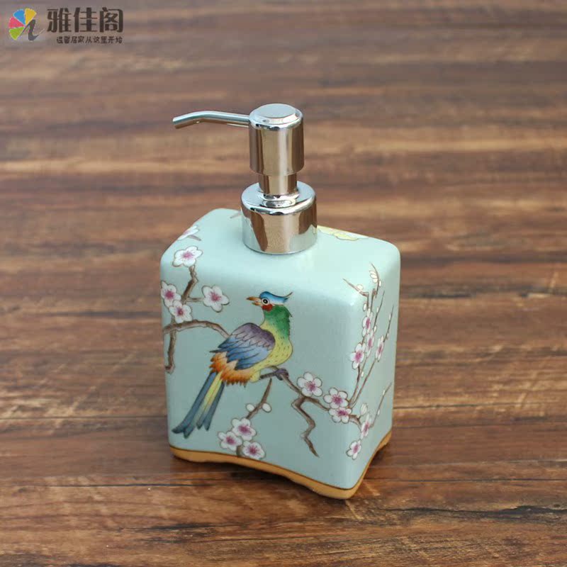 hotel club Bottle of hand sanitizer Home Furnishing Decoration Hand drawn ceramics ceramics Shower Room Lotion Pressing the bottle Separate bottling suitin the Family/Personal Cleaning Tools , Sanitary appliances/Bathroom accessories , Emulsion is category - from Buy2taobao.com to provide professional Taobao agent buy service