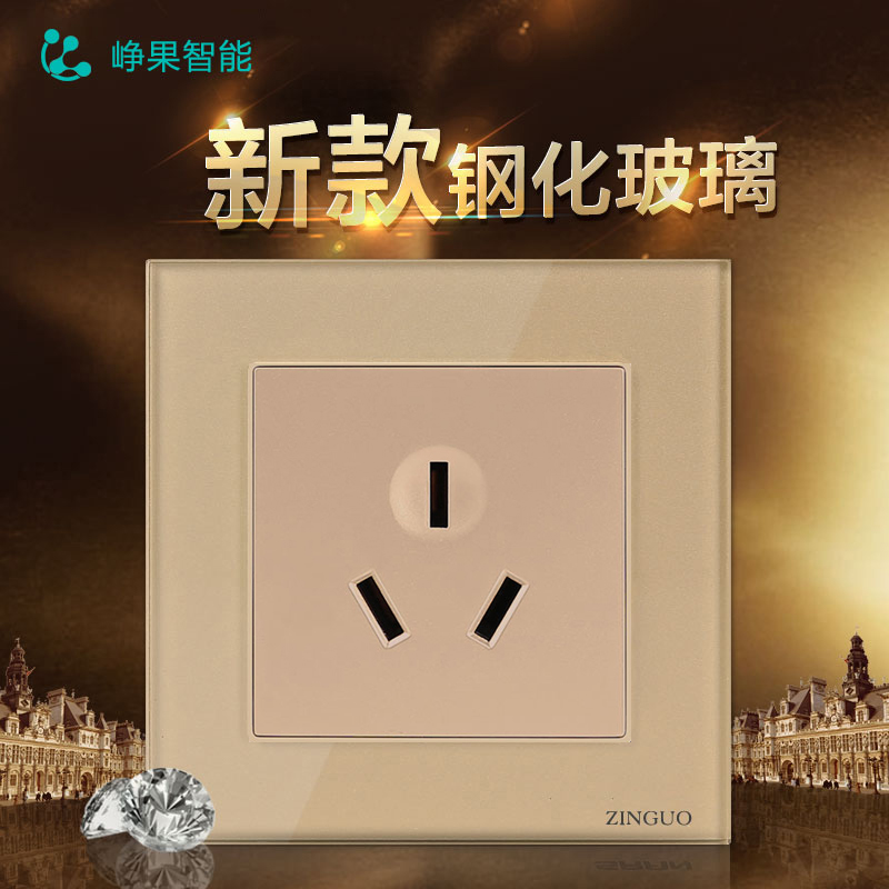 Champagne Gold socket TV Phone computer socket 86 Wall Glass panel USB Five hole fruitin the Electronic/Electrician , Outlet , Switch Socket Set category - from Buy2taobao.com to provide professional Taobao agent buy service