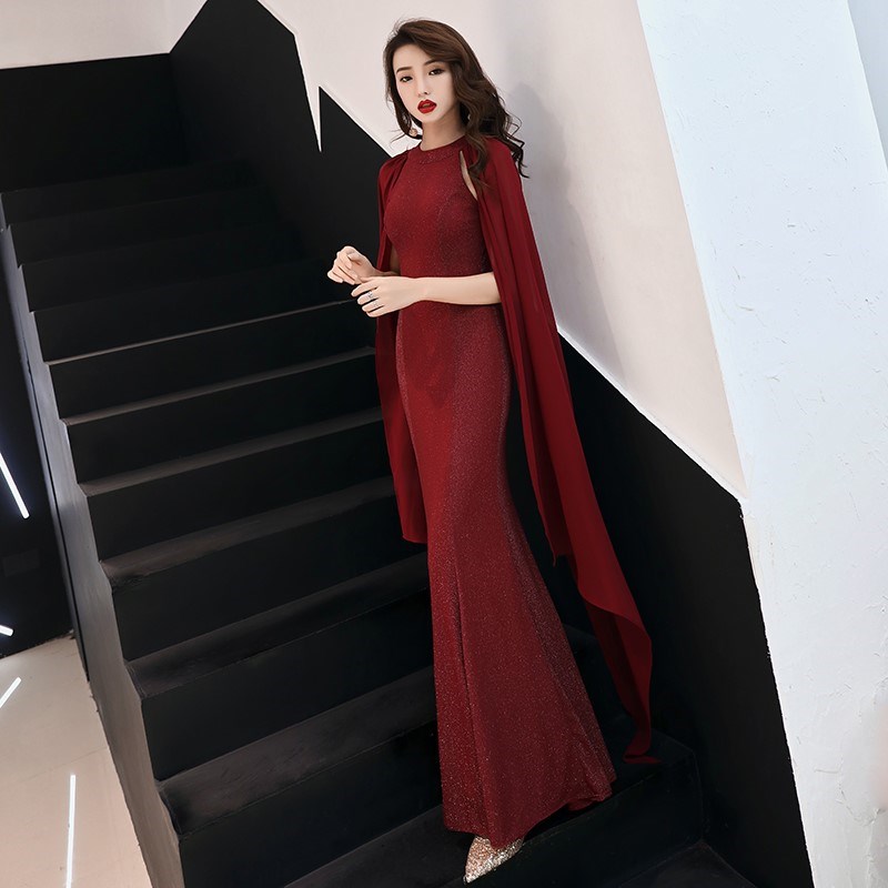 晚礼服性感显瘦遮手臂气质晚礼服裙女2018新款冬宴会高贵红色年会|msdalam kategori Butik wanita / wanita, perkahwinan/Cheongsam/pakaian, pakaian/malam - dari Buy2taobao.com untuk memberikan perkhidmatan ejen Taobao profesional membeli