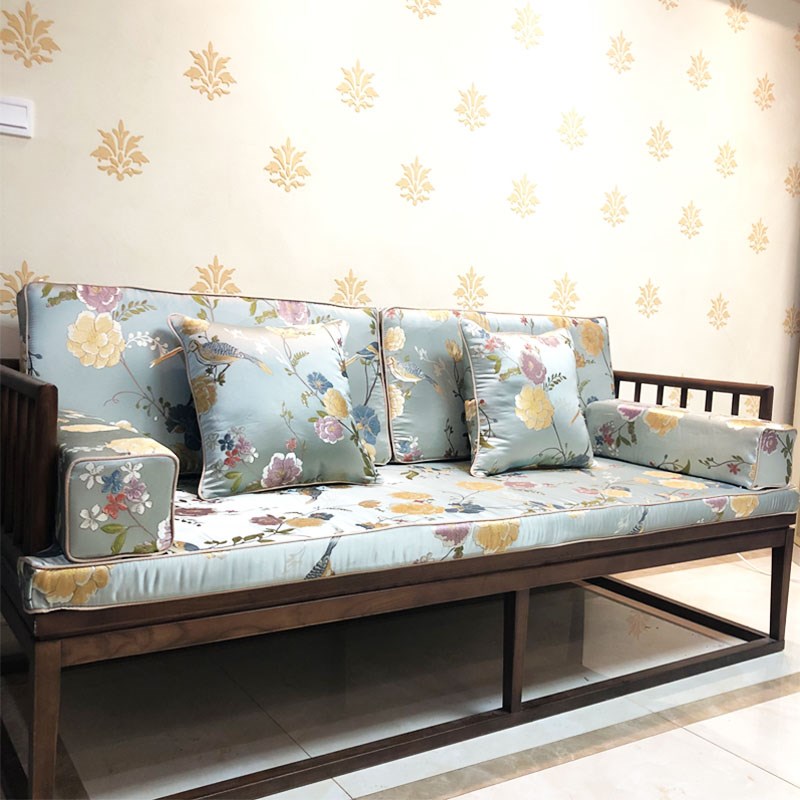 Sofa cushion latex Chinese style Embroidery Backrest pad Seat cushion non-slip Ocean bed Mahogany sofa Seat cushion Customizedin the Home Fabric , Cushion/Cushion/Sofa cushion , Sofa cushion category - from Buy2taobao.com to provide professional Taobao agent buy service