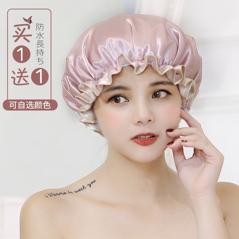 2018雙層防水成人女款淋浴洗澡長發洗頭幹發家用廚房通用浴帽在類目 家庭/個人清潔工具, 個人洗護清潔用具, 浴帽中 - 來自Buy2taobao.com提供專業的淘寶代購服務