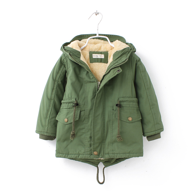 Boy Army green overcoat baby thickening Windbreaker new pattern Winter clothes Children cotton-padded jacket Hooded Plush coatin the Children/Baby/Family fitted , Cotton-padded jacket/Padded category - from Buy2taobao.com to provide professional Taobao agent buy service