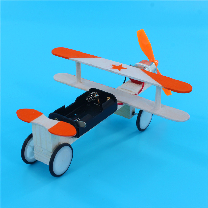 电动滑行飞机小制作 儿童学生科技科学实验学校教具手工科普模型