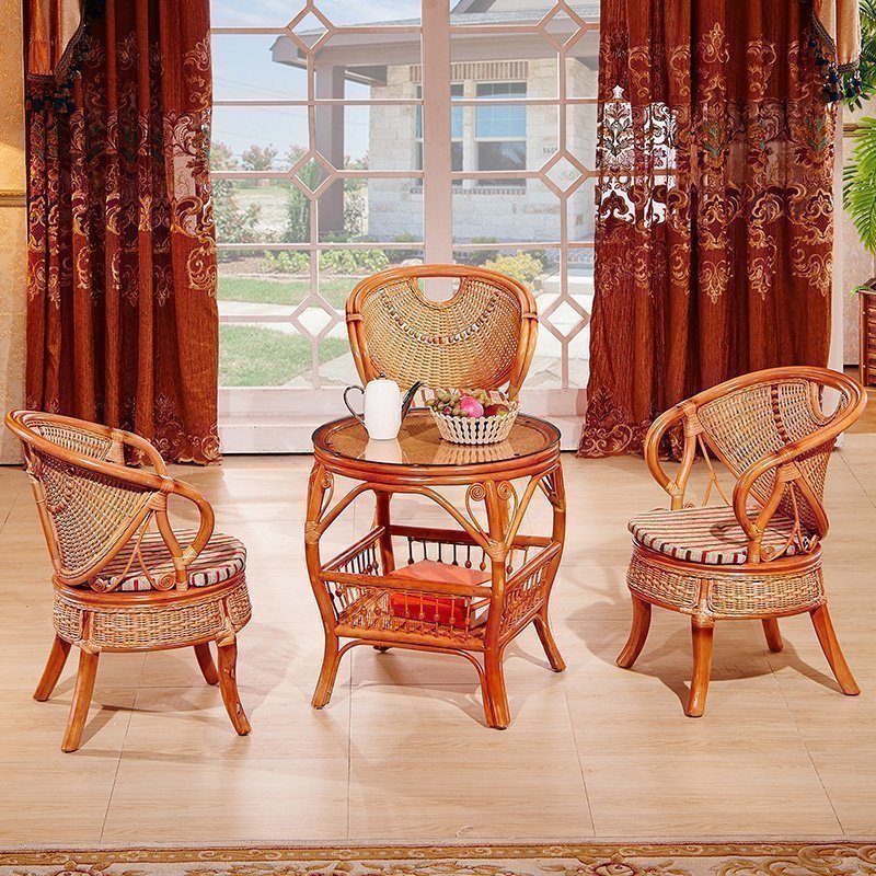 outdoors Rattan chair tea table Three-piece Suite Balcony chairs Small wicker chair combination Glass tea table comfortable Seat cushion Four piece suitin the Residential furniture , Outdoor/Patio furniture , Chairs Kit category - from Buy2taobao.com to provide professional Taobao agent buy service