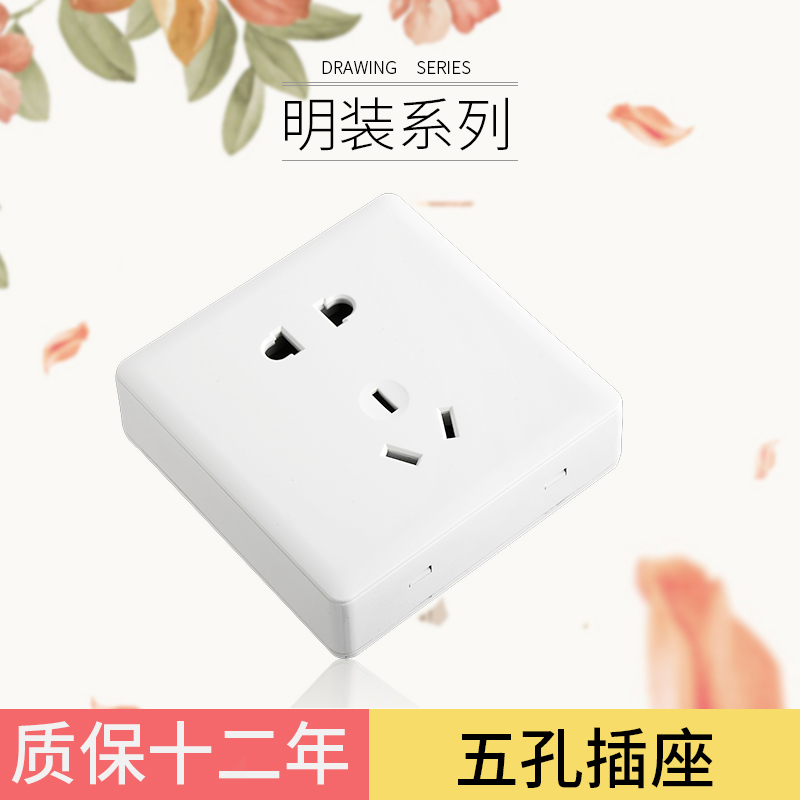 International Electrotechnical Ming Zhuang switch socket ultrathin Ming box household panel source 235 Pentapore socketin the Electronic/Electrician , Outlet , Power outlet category - from Buy2taobao.com to provide professional Taobao agent buy service