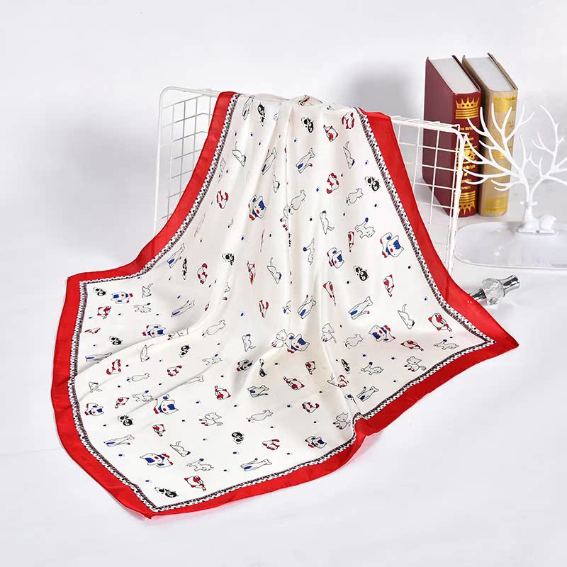 Printed Kitty silk scarf for lady spring and autumn gift|ruв категории электронный/электрик, розетка, компьютер сокет - от Buy2taobao.com для оказания профессиональной услуги покупки агента Taobao