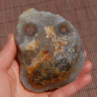 254g 天然新疆巴楚黑山玛瑙原石 戈壁玛瑙 筋脉玛瑙 摆件 手把件