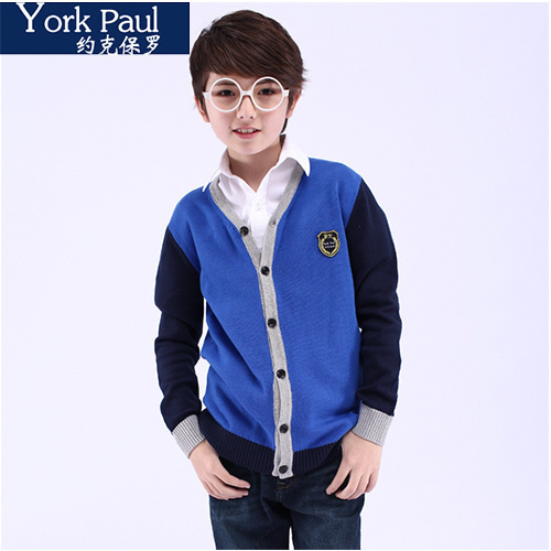 Children's clothing 2016 Spring new pattern Large Boy pure cotton V. Cardigan sweater children England Base coat coatin the Children/Baby/Family fitted , Sweaters/Knitwear category - from Buy2taobao.com to provide professional Taobao agent buy service