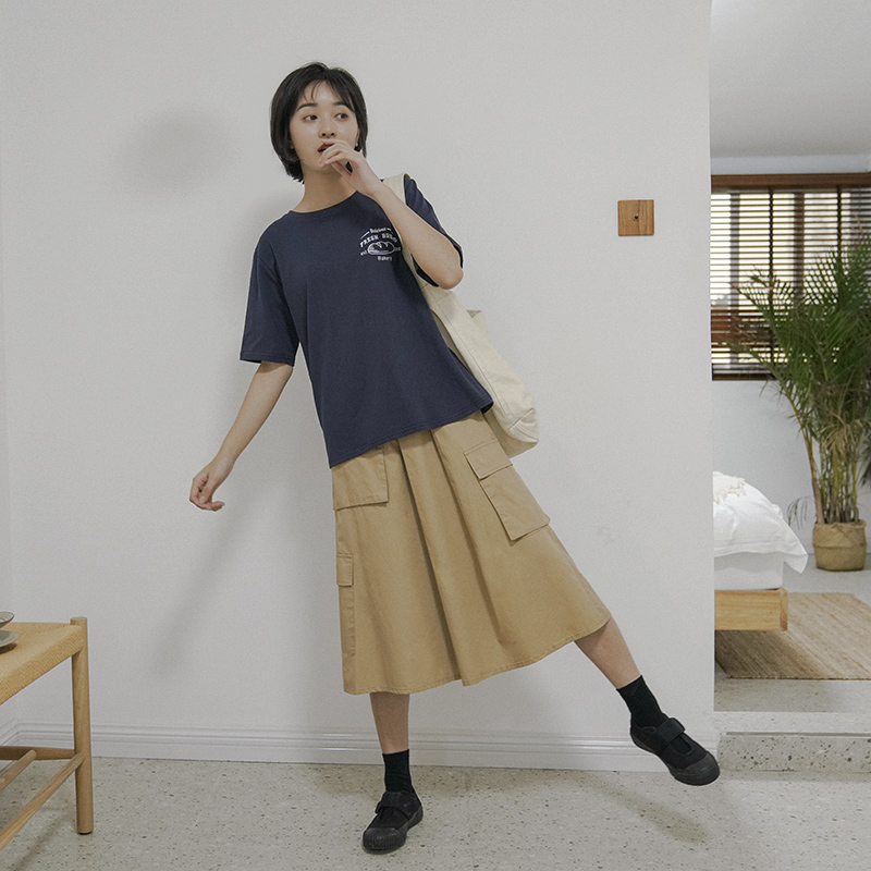 Green Rose 2019 Summer wear new pattern solar system student Easy Versatile Mid length version skirt a word skirt Women's wearin the Women's clothing/Boutique , Skirts category - from Buy2taobao.com to provide professional Taobao agent buy service