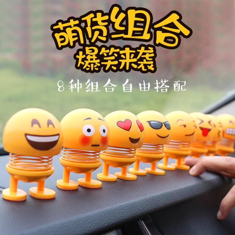 抖音同款弹簧公仔人摇头娃娃创意摆件车载摇头表情包车内装饰品|msdalam kategori Toy/bayi/teka-teki/blok bangunan/model, mainan lain - dari Buy2taobao.com untuk memberikan perkhidmatan ejen Taobao profesional membeli