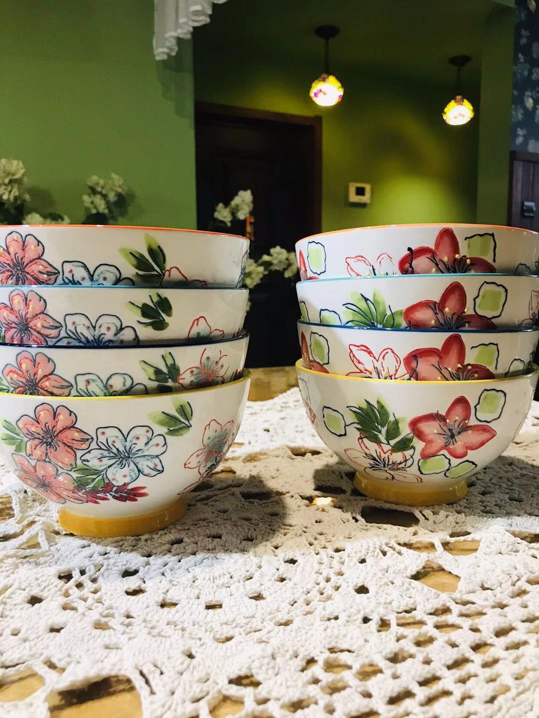 Hand drawn new pattern Botany Flower 1 European style ceramics Noodle bowl Flowerin the Tableware , Tableware , Bowl category - from Buy2taobao.com to provide professional Taobao agent buy service