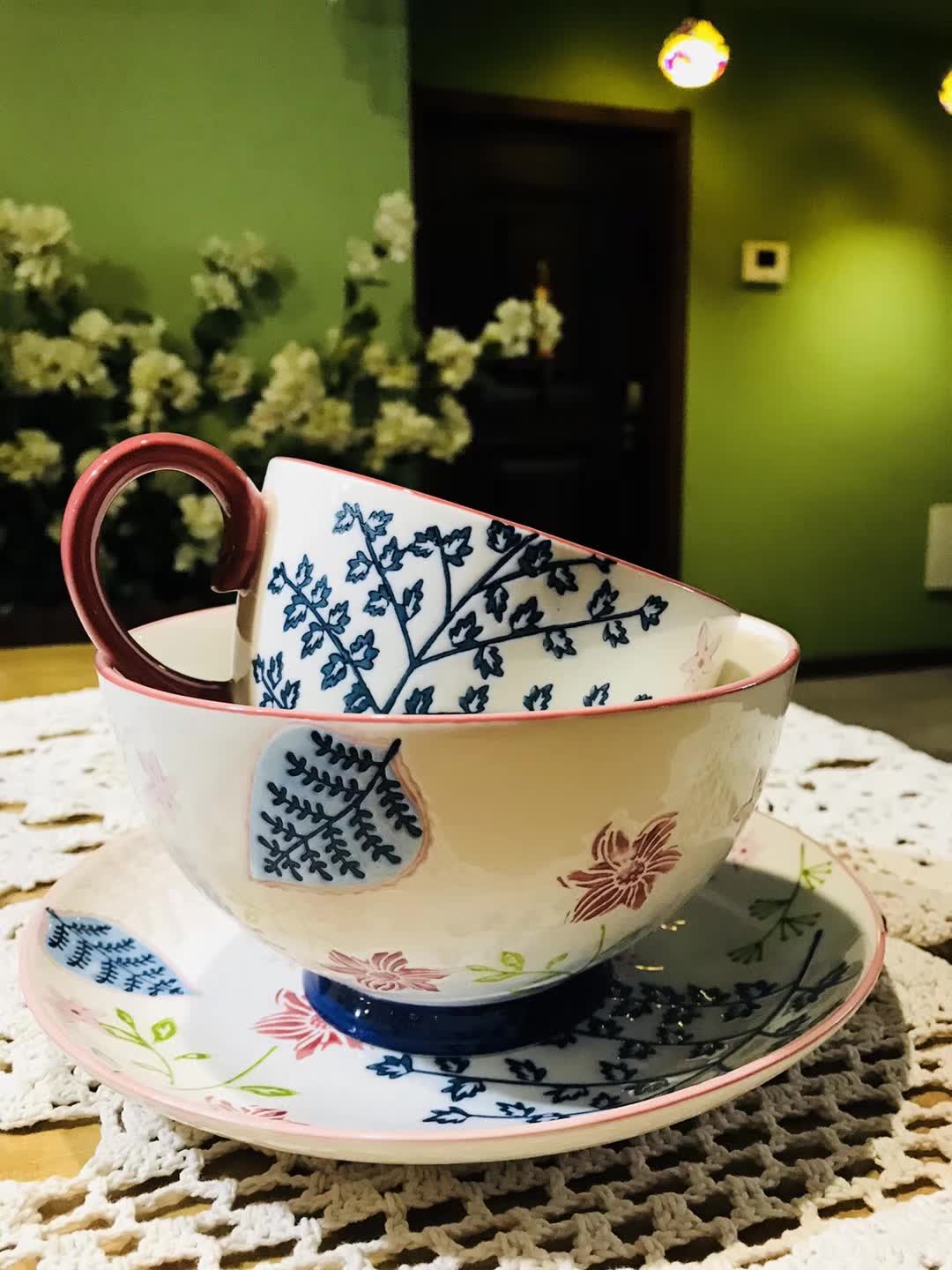 纯手工手绘釉下彩陶瓷碗早餐杯面碗盘子|msdalam kategori pinggan mangkuk, pinggan mangkuk, Bowl - dari Buy2taobao.com untuk memberikan perkhidmatan ejen Taobao profesional membeli