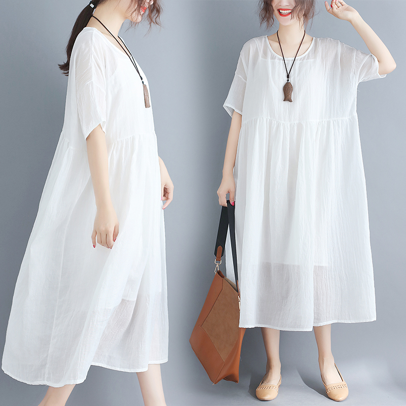 棉麻孕妇连衣裙2019夏季新款胖MM宽松仙女超仙大码时尚套装两件套|ruв категории Всё для беременных и кормящих, материнство, платье - от Buy2taobao.com для оказания профессиональной услуги покупки агента Taobao