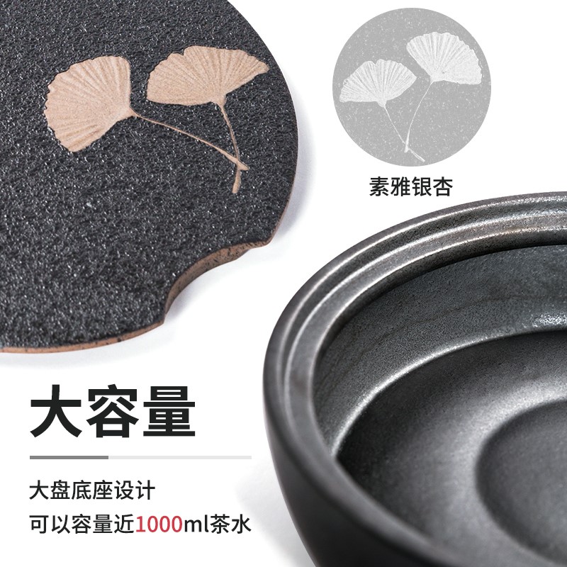 粗陶茶盘 简约小干泡台陶瓷大壶承圆形茶台功夫茶具茶海托盘储。|ruв категории посуда, чайный сервиз, чайный поднос - от Buy2taobao.com для оказания профессиональной услуги покупки агента Taobao