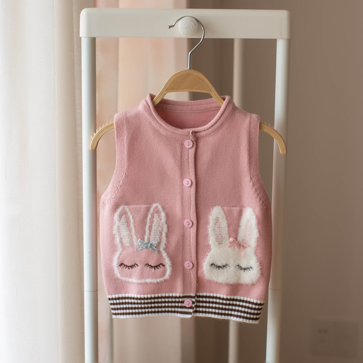 婴幼儿针织衫开衫2019早春季新款马甲女童装宝宝婴儿针织毛衣背心在类目 童装/婴儿装/亲子装, 马甲中 - 来自Buy2taobao.com提供专业的淘宝代购服务