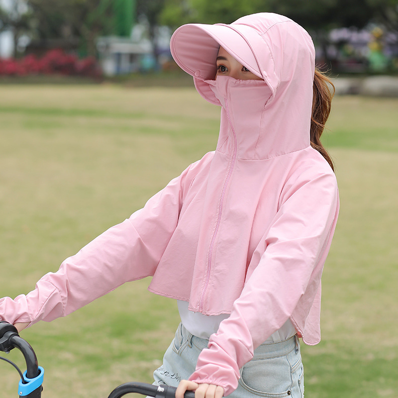 防晒帽子女夏百搭韩版骑车遮脸遮阳帽大檐防紫外线户外出游太阳帽|msdalam kategori Aksesori/Belt kulit/Hat/Muffler, Hat - dari Buy2taobao.com untuk memberikan perkhidmatan ejen Taobao profesional membeli