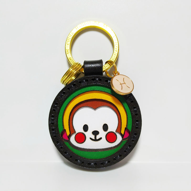 HMFF原创小猴生肖汽车钥匙扣生日礼物牛皮创意婚礼品手工包包挂件在类目 节庆用品/礼品, 创意礼品, 钥匙扣中 - 来自Buy2taobao.com提供专业的淘宝代购服务
