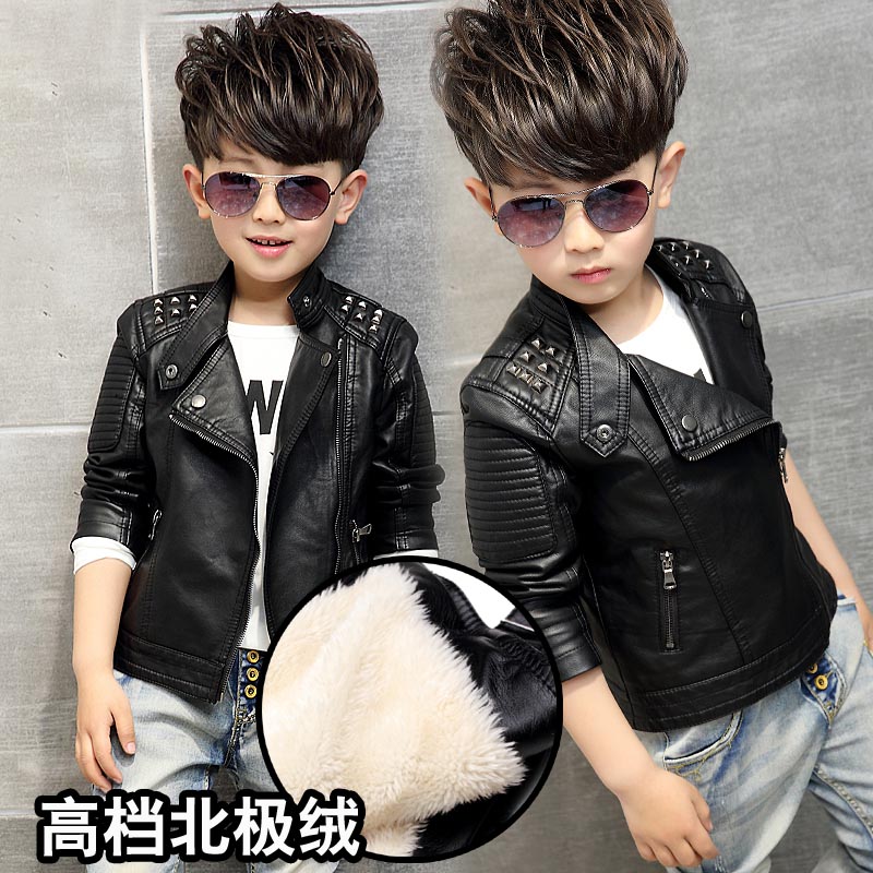 Boy Autumn and winter leather clothing Plush coat European style girl Children's clothing rivet leather jacket children fashion Locomotive leatherin the Children/Baby/Family fitted , Coat/Jacket/Overcoat , Jacket/Leather clothing category - from Buy2taobao.com to provide professional Taobao agent buy service