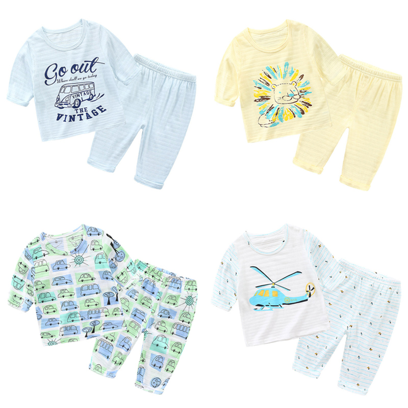 children summer Home service package 2019 A summer children Air conditioning service Male baby pure cotton Pyjamas 5058in the Children/Baby/Family fitted , Set category - from Buy2taobao.com to provide professional Taobao agent buy service