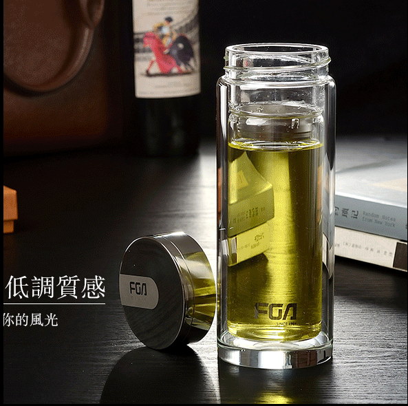 富光双层玻璃杯 FB1013-320男女士办公水晶加厚型滤网茶杯礼品杯在类目 餐饮具, 杯子/水杯/水壶, 玻璃杯中 - 来自Buy2taobao.com提供专业的淘宝代购服务