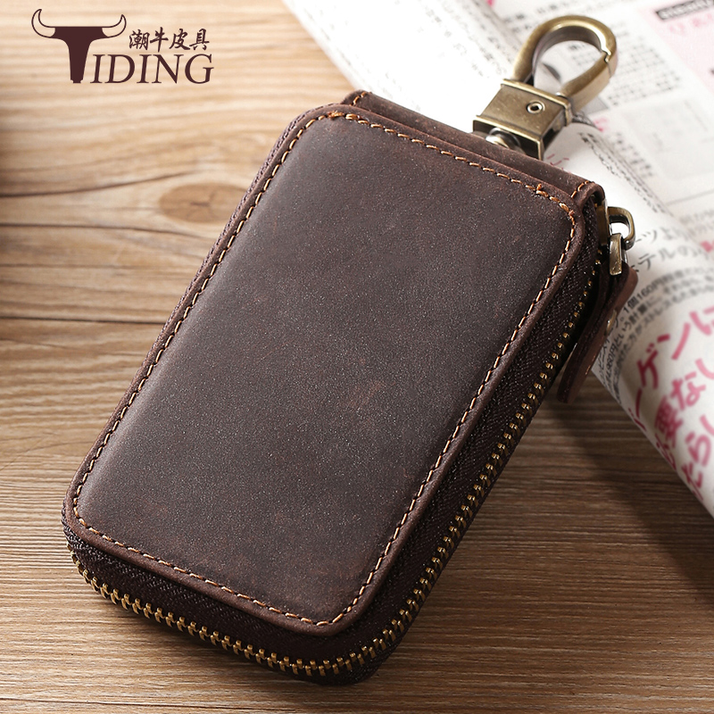 key case genuine leather zipper multi-function High-capacity CRAZY HORSE Top layer leather lady automobile Keychainin the Leather/Lady bags/Men's bag, Wallets category - from Buy2taobao.com to provide professional Taobao agent buy service