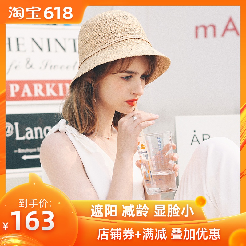 AI Hat Spring and summer Raffia Fisherman hat Korean Edition Versatile solar system Bucket hats manual weave Visorin the Accessories/Leather belt/Hat/Muffler , Hat category - from Buy2taobao.com to provide professional Taobao agent buy service