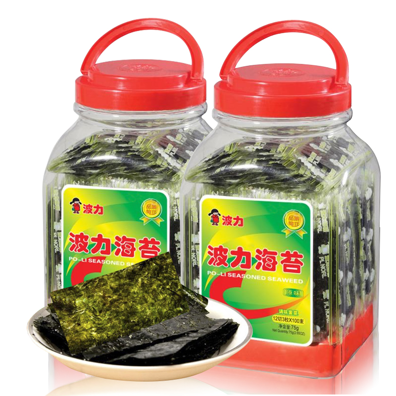 Bonny Seaweed Drum 75g*2 Barrel flavor Large children baby snacks Kimbap Seaweed Chipsin the Snacks/Nuts/Specialty , Squid/Dried fish/Seafood ready , Seaweed Series category - from Buy2taobao.com to provide professional Taobao agent buy service