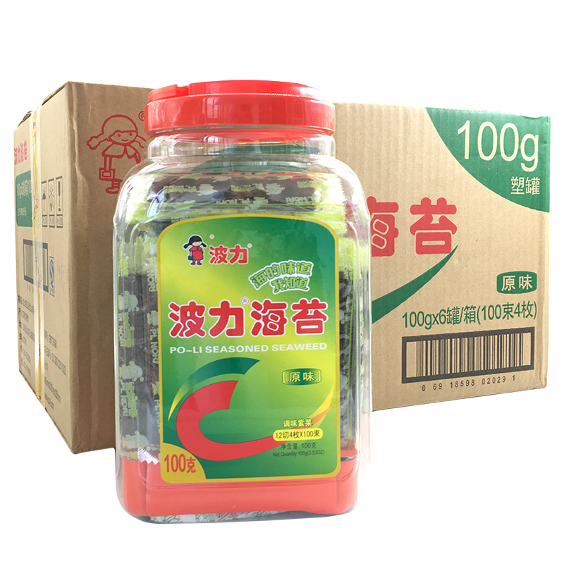 Bonny seaweed Original flavor Full container 100g/75g*6 Drum Bonny seaweed Sandwich 80g*8 FCL bucketin the Snacks/Nuts/Specialty , Squid/Dried fish/Seafood ready , Seaweed Series category - from Buy2taobao.com to provide professional Taobao agent buy service