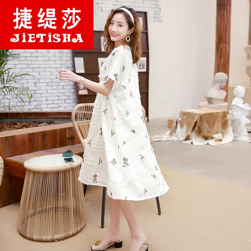 捷缇莎孕妇夏装套装外出时尚款韩版孕妇中长款短袖刺绣棉麻连衣裙|msdalam kategori Bekalan Ibu / Ibu / Pemakanan, bersalin, menetapkan - dari Buy2taobao.com untuk memberikan perkhidmatan ejen Taobao profesional membeli