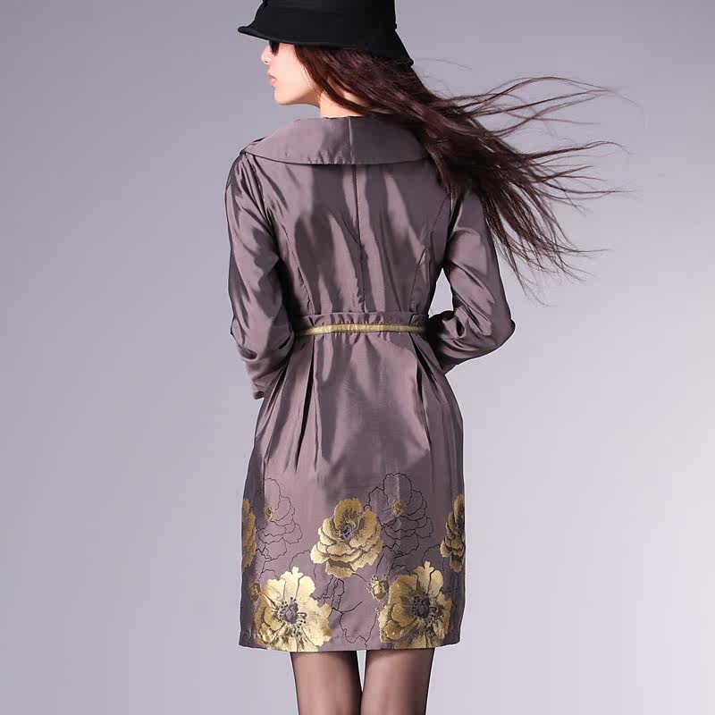 伊卉春装新品时尚<em>淑女</em>式江<em>薄外套</em>大码修身中年