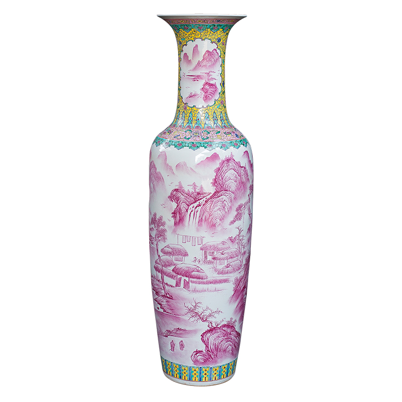 A3 Jingdezhen Ceramics Hand drawn Landscape painting to ground vase New Chinese style a living room Home Furnishing ornament The openingin the Accessories/Fashion Jewelry, Decoration category - from Buy2taobao.com to provide professional Taobao agent buy service
