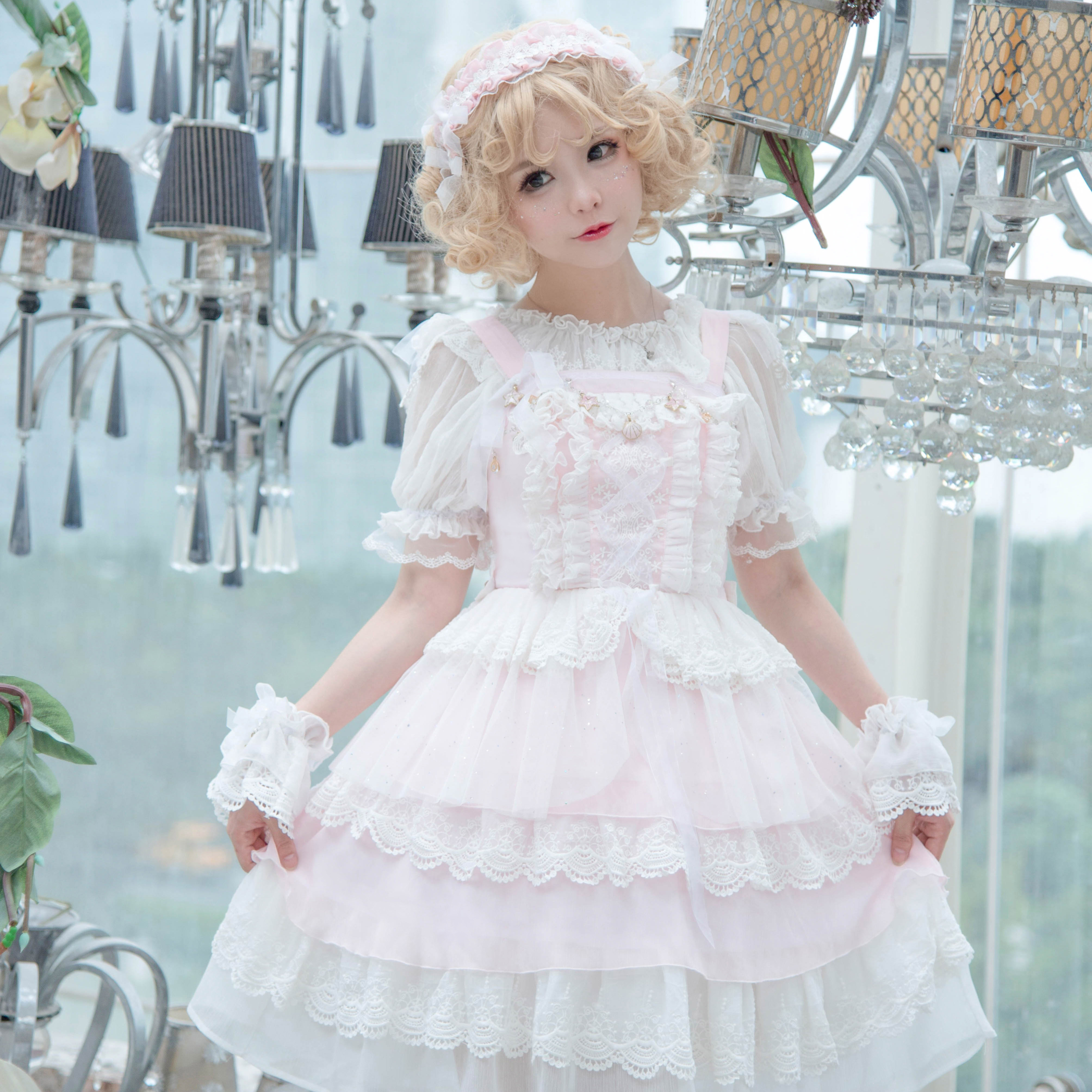 兔兔与咩咩海的女儿粉白软萌花嫁甜系少女lolita洋装JSK正品现货在类目 模玩/动漫/周边/cos/桌游, 二次元洛丽塔, 洛丽塔/软妹装/洋装中 - 来自Buy2taobao.com提供专业的淘宝代购服务