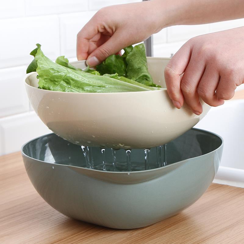 洗菜篮塑料兰子 双层洗菜沥水篮 厨房篮子家用果盘 洗水果洗菜盆在类目 餐饮具, 餐具, 果盆/果盘/果篮中 - 来自Buy2taobao.com提供专业的淘宝代购服务