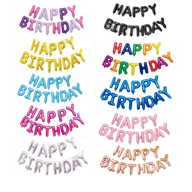 浪漫生日HAPPYBIRTHDAY生日派对装饰布置DIY气球多色英文字母气球|ruв категории фестиваль товаров/подарок, шар/плавучих воздушный шар, шар - от Buy2taobao.com для оказания профессиональной услуги покупки агента Taobao