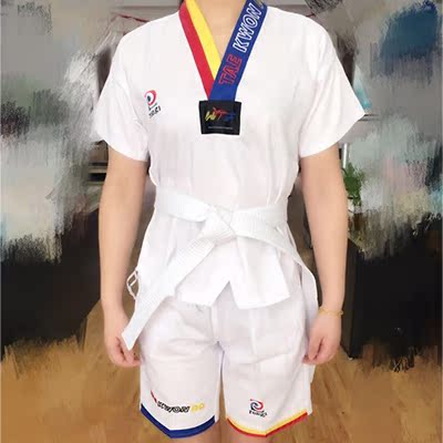 荣一儿童成人夏季短袖跆拳道服 条棉道服 透气凉爽舒适 包邮|msdalam kategori sukan/Yoga/kecergasan/bekalan peminat, Taekwondo/Wushu/Fight, Taekwondo, Tae Kwon Do - dari Buy2taobao.com untuk memberikan perkhidmatan ejen Taobao profesional membeli