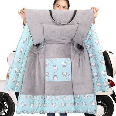 电动摩托车挡风被秋冬季加绒加厚电瓶车挡风被自行车水防风保暖罩