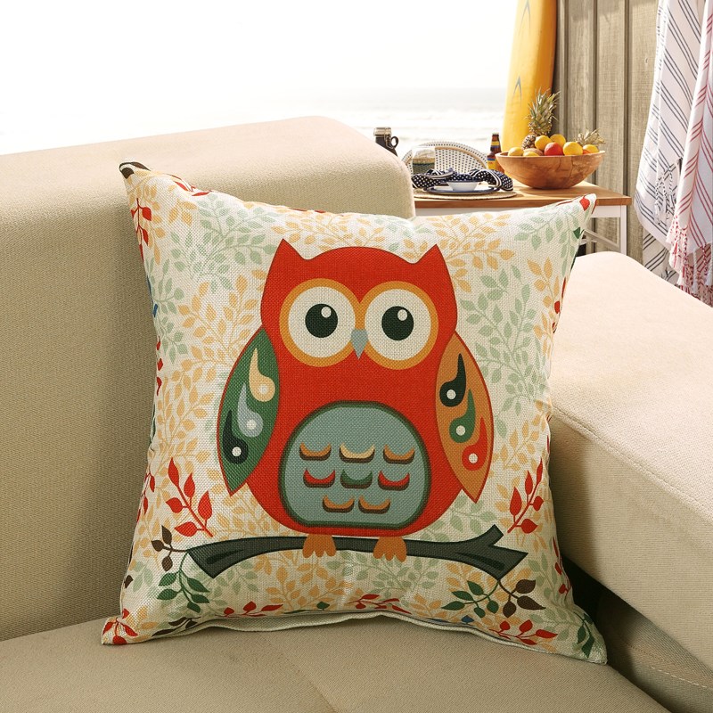 Cartoon Flax style Bedside Pillow automobile sofa backrest Pillowcase Excluding 40x40cm60x60in the Home Fabric , Pillow/Pillow category - from Buy2taobao.com to provide professional Taobao agent buy service