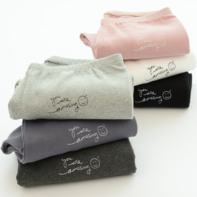 打底裤女外穿秋季新款纯棉高腰弹力紧身裤显瘦大码黑色小脚长裤子