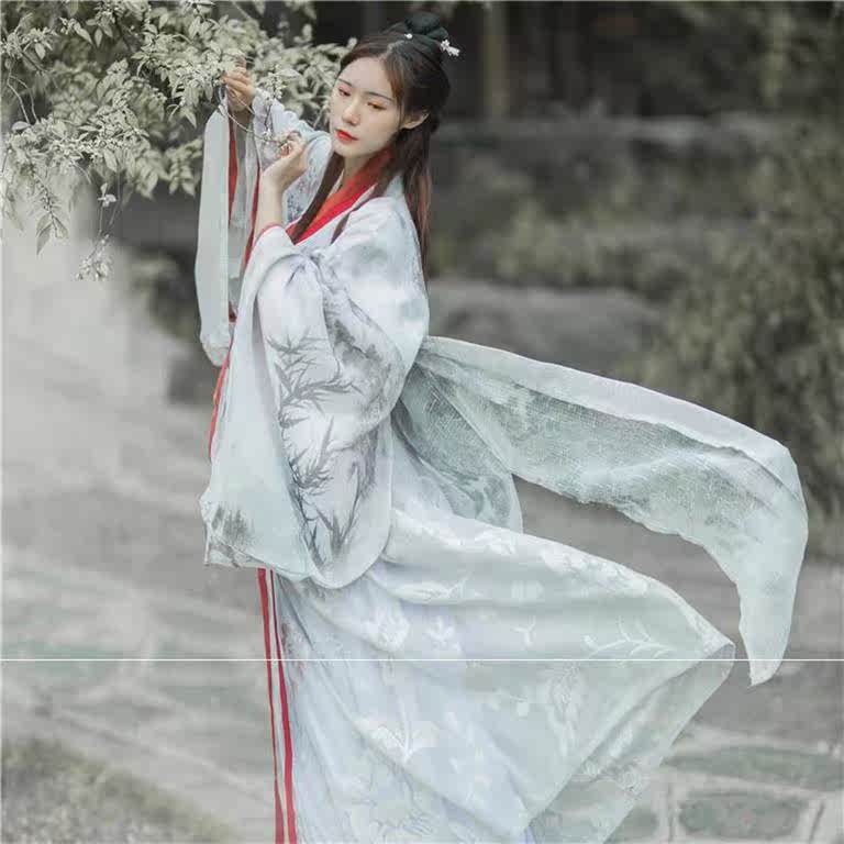 Woman Qingyi Ancient ancient costume Tang costume Women's wear Chinese style Guzheng Retro Shaohua Dresses Red-crowned crane Silver foxin the Women's clothing/Boutique , Costume/National costume/Stage costumes , National costume/Costumes category - from Buy2taobao.com to provide professional Taobao agent buy service