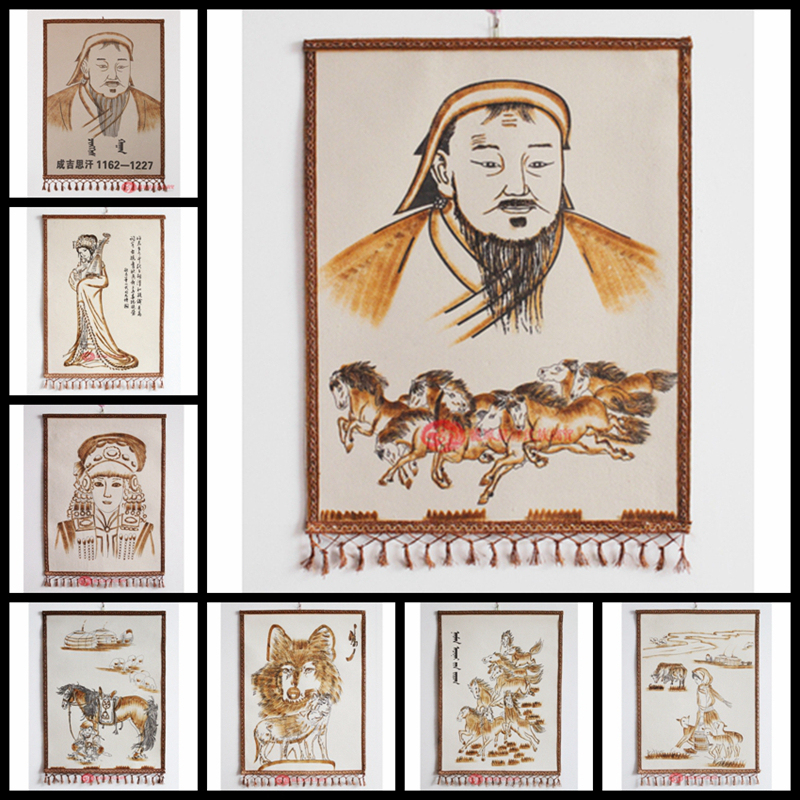蒙古族特色传统工艺毡画 毛毡烫画纯手工装饰画挂画旅游纪念礼品|ruв категории Домашний быт, декоративная живопись, техника живописи - от Buy2taobao.com для оказания профессиональной услуги покупки агента Taobao