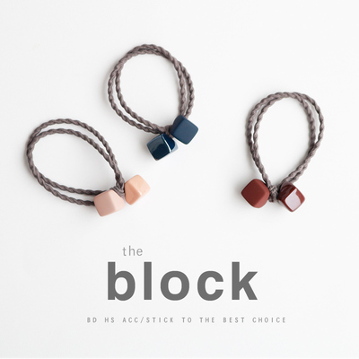 日韩清新方块发绳发饰简约百搭马尾扎头发橡皮筋韩国头饰头绳发圈