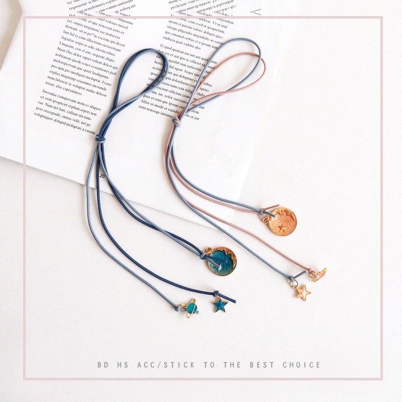 the republic of korea Moon Hairpin girl Heart Ribbon new pattern lovely fresh Hair rope Simplicity personality adult rubber stringin the Accessories/Fashion Jewelry, Necklace category - from Buy2taobao.com to provide professional Taobao agent buy service