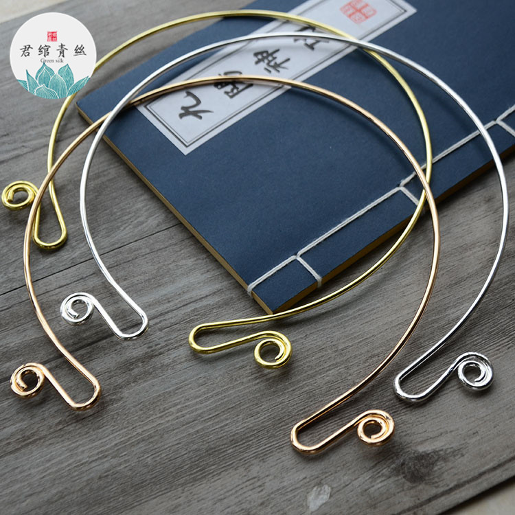 Diy Antiquity Hairpin Jewelry parts diameter 2.5*180MM manual brass Gold-plated Bancassurance A collar for a horse Ying Luoin the Accessories/Fashion Jewelry, DIY Fitting , Other DIY Jewelry Accessories category - from Buy2taobao.com to provide professional Taobao agent buy service