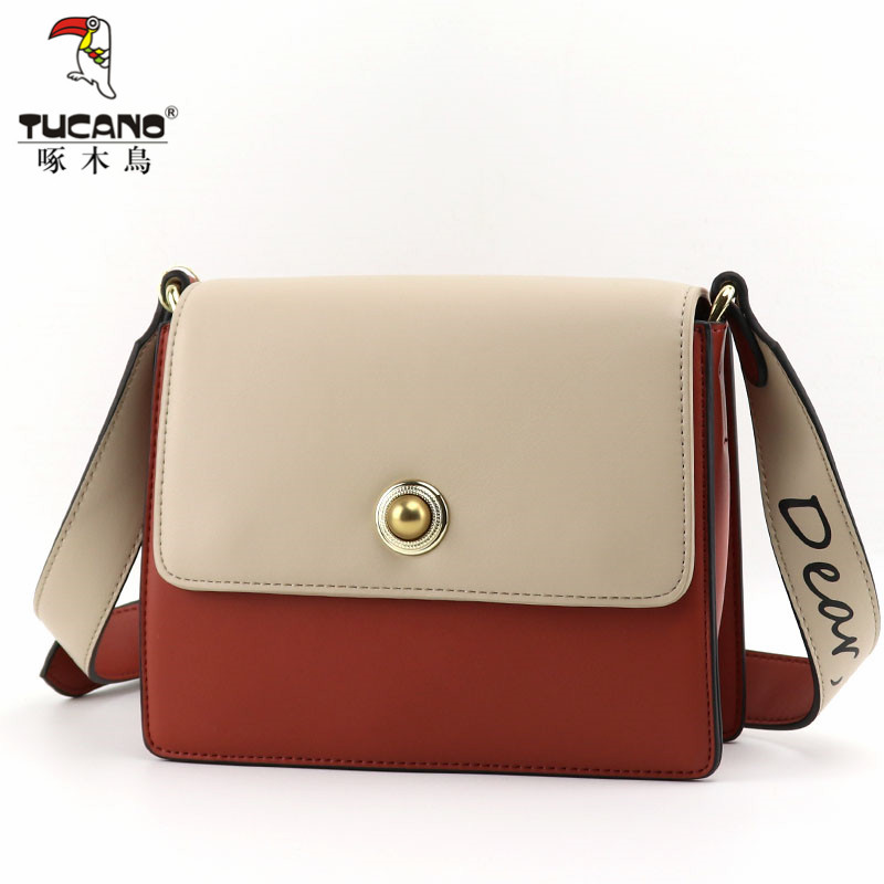 Woodpecker handbags 2019 new pattern Hit color Square bag fashion temperament summer One shoulder Inclined shoulder bag TBK0091-35in the Leather/Lady bags/Men's bag, Ms. bags category - from Buy2taobao.com to provide professional Taobao agent buy service