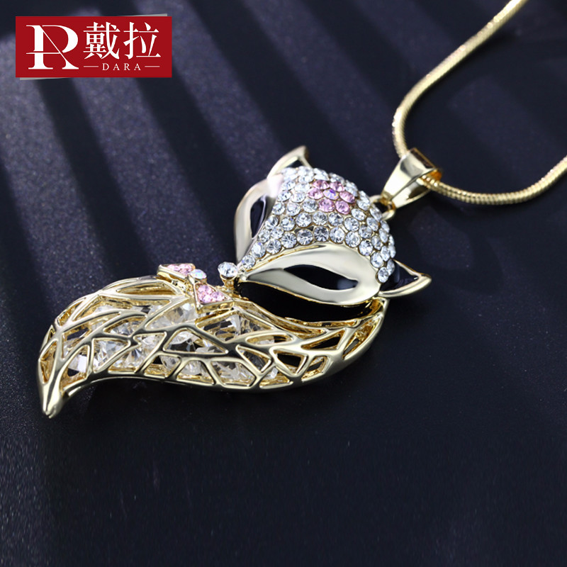戴拉饰品 狐狸毛衣链长款时尚装饰项链女 韩国版简约衣服毛衣挂件在类目 饰品/流行首饰/时尚饰品新, 项链中 - 来自Buy2taobao.com提供专业的淘宝代购服务