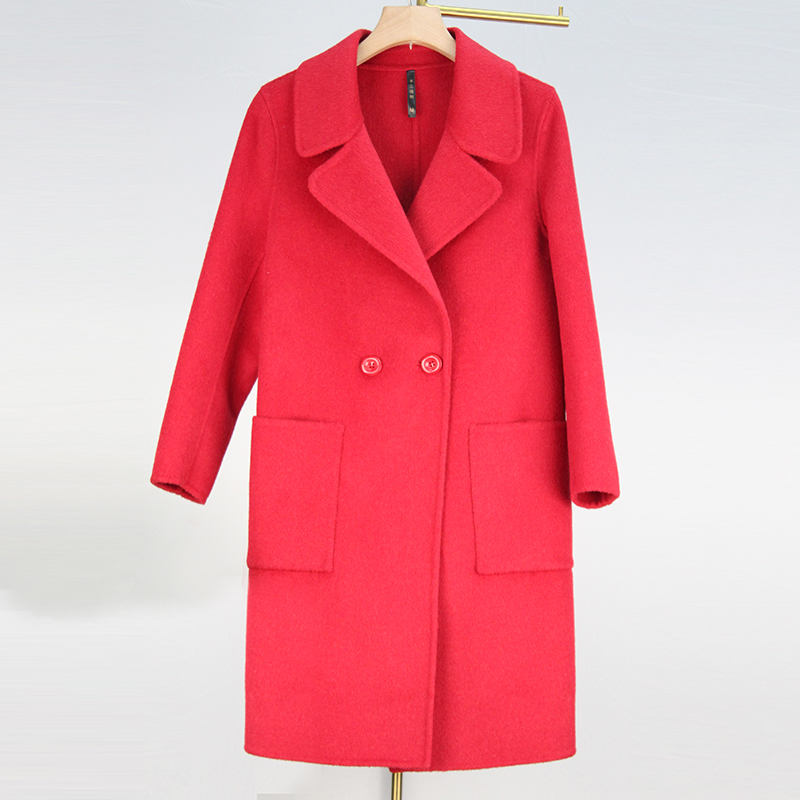 【云】G27-9005A 纯色双面尼外套在类目 女装/女士精品, 毛呢外套中 - 来自Buy2taobao.com提供专业的淘宝代购服务