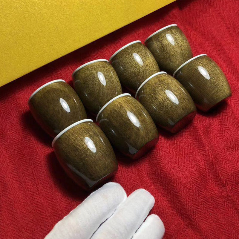 金絲楠木陰沈黃料酒杯功夫茶杯整塊料掏空內膽陶瓷高檔禮盒在類目 餐飲具, 茶具, 茶杯中 - 來自Buy2taobao.com提供專業的淘寶代購服務