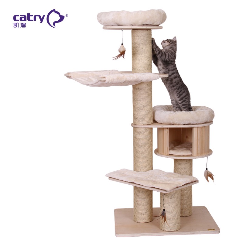 薄荷士多 Catry凯瑞猫爬架超大实木五层猫窝猫跳台剑麻柱猫树软垫在类目 宠物/宠物食品及用品, 猫/狗玩具, 猫爬架中 - 来自Buy2taobao.com提供专业的淘宝代购服务
